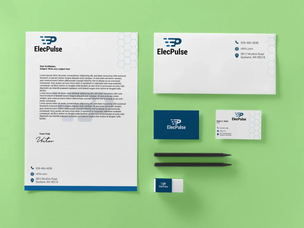 letterhead and business card design