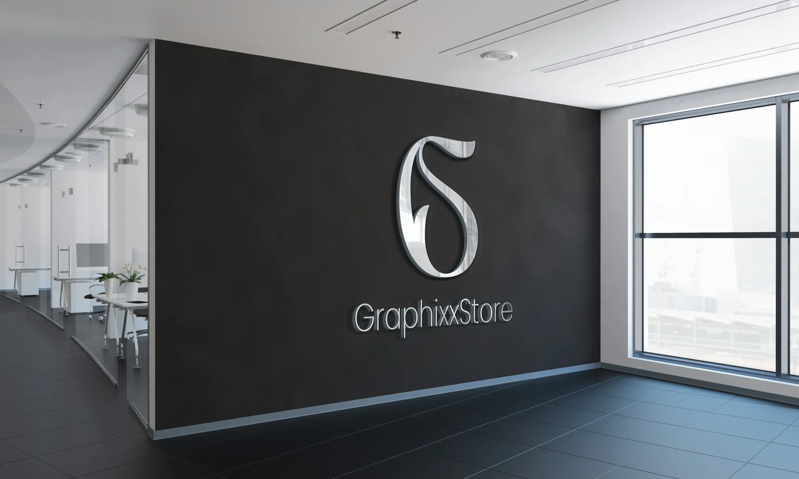 logo on wall